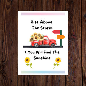 Rise Above The Storm Wall Hanging Printable