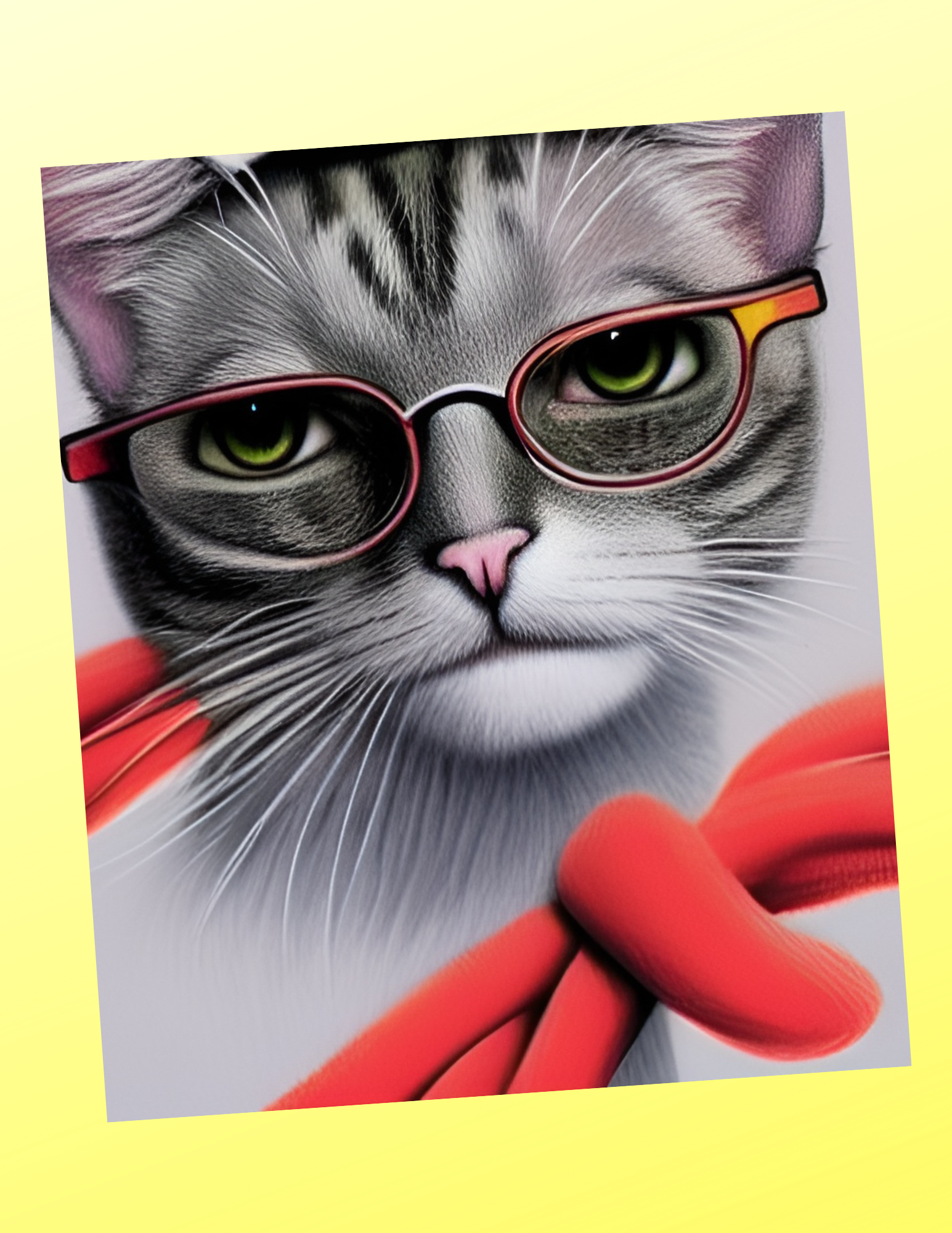 Cat With Glasses Home Decor