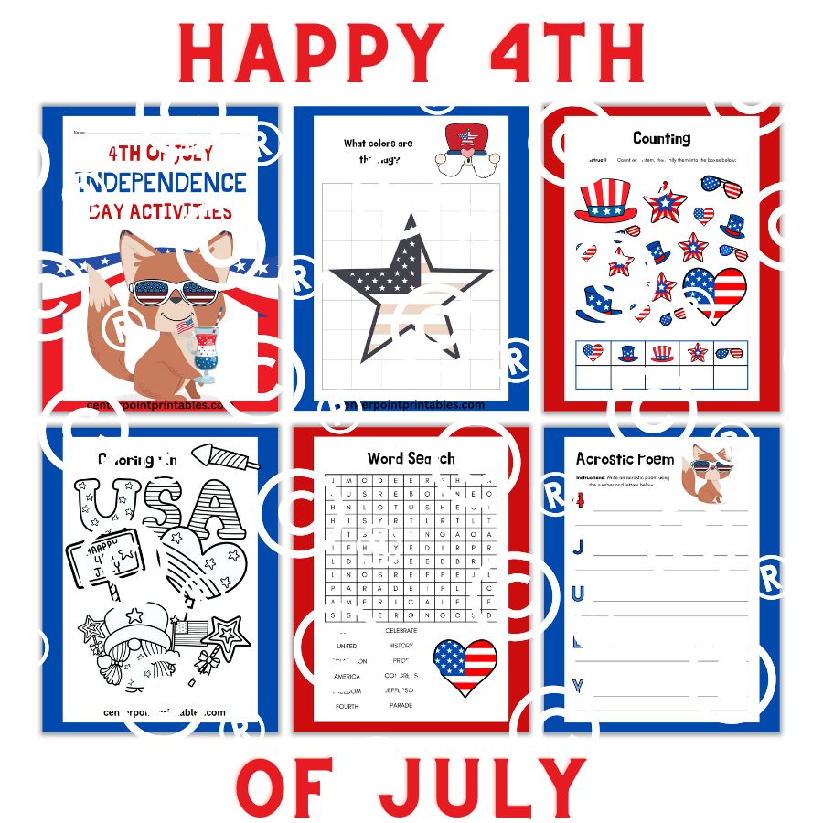 Happy 4th Of July Activities Printable